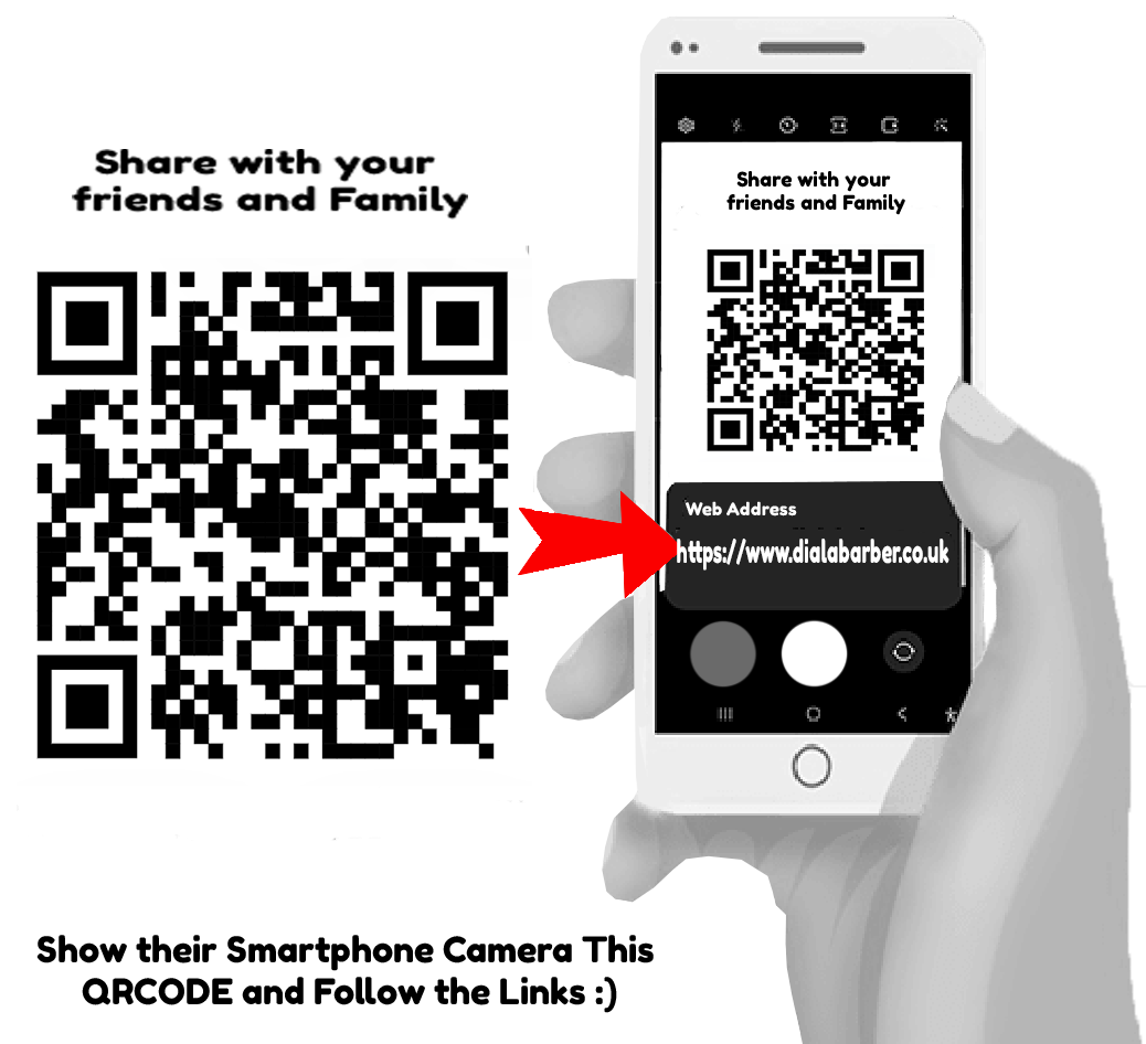 Share with your friends Scan this QRCode to visit www.DialaBarber.co.uk